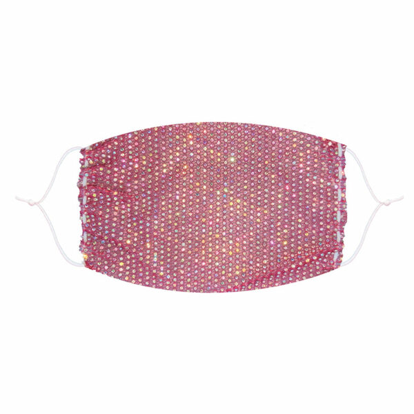 Neva Nude Iridescent Jewel Mesh Face Mask-Rose Pink