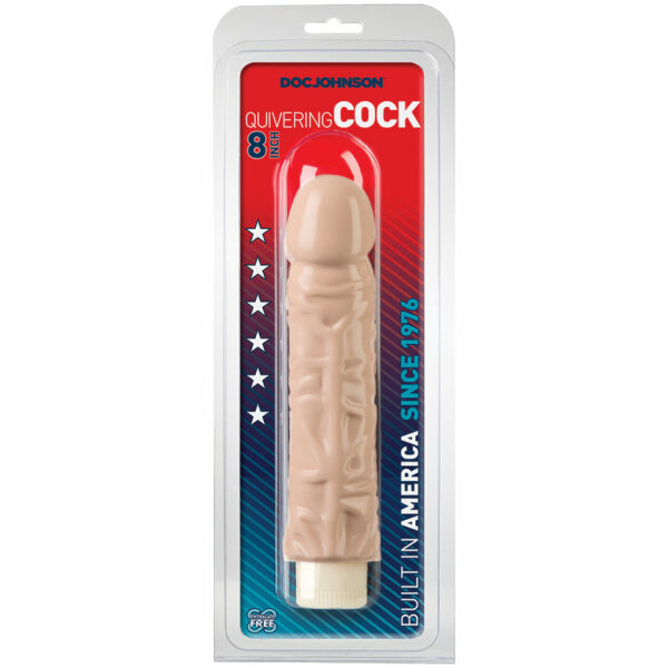 Classic Quivering Cock-White 8"