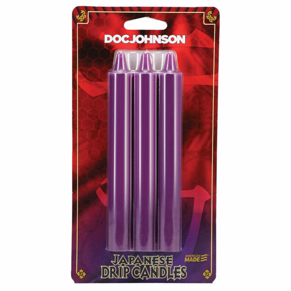 Japanese Drip Candles-Purple 3PK