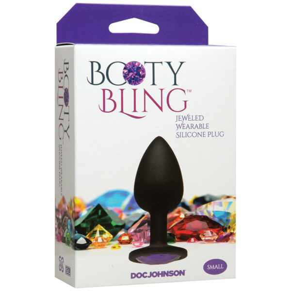 Booty Bling Silicone Plug Small-Purple