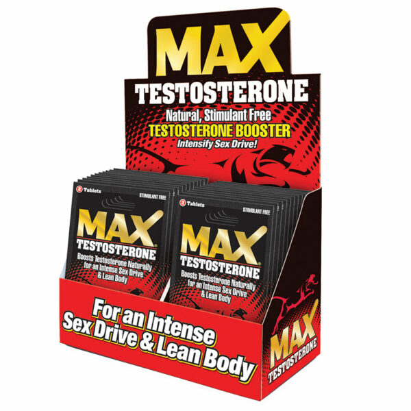 MAX Testosterone Single Pack Display of 24