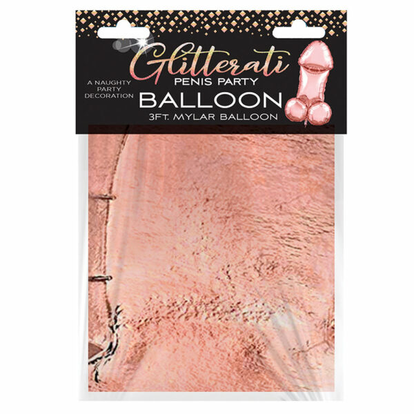 Glitterati 3ft Mylar Balloon-Rose Gold