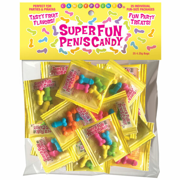 Super Fun Penis Candy Fun Size Individual Packets Bag of 25