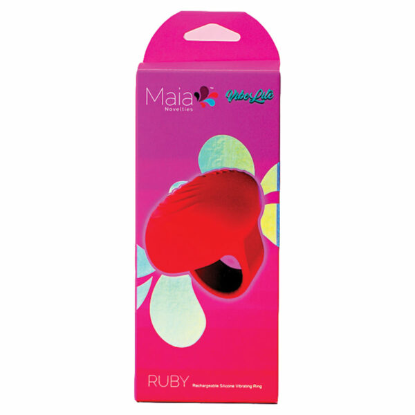 Maia Ruby Silicone Vibrating Finger Ri...